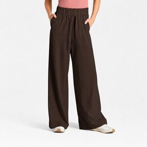 All In Motion Active Light High Rise Wide Leg Pants Brown Size S